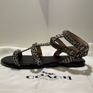 COACH Sandal Snake with Chain Detail